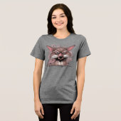 Mürrischer Kojote Tri-Blend Shirt (Vorderseite voll)