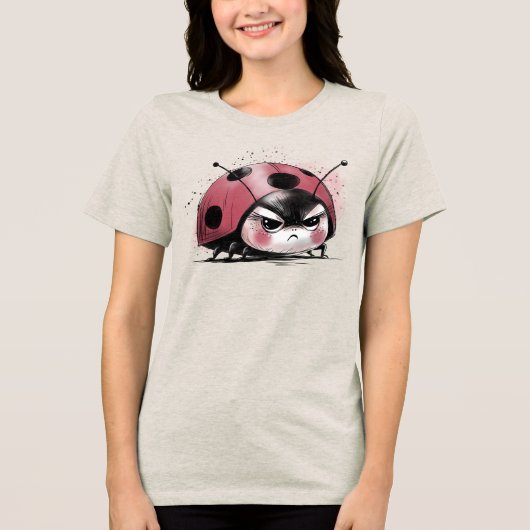 Mürrischer Marienkäfer Tri-Blend Shirt (Vorderseite)
