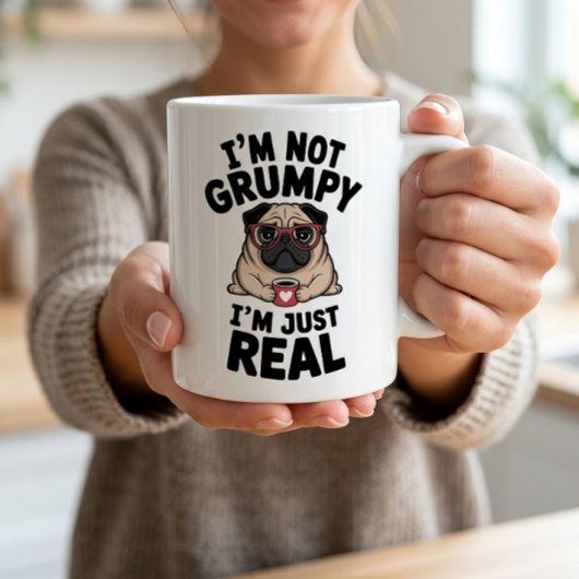 Mürrischer Mops Lustiger Sarkastischer Antisoziale Kaffeetasse