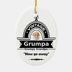 Mürrischer Mürrischerer Opa Großvater Lustiger Spr Keramik Ornament