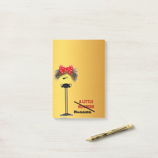 Mürrischer Nag Post-it Klebezettel (Auf Schreibtisch)