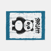 Mürrischer Panda Bruh Lustiger Spruch Kunstwerk Fleecedecke (Vorderseite (Horizontal))