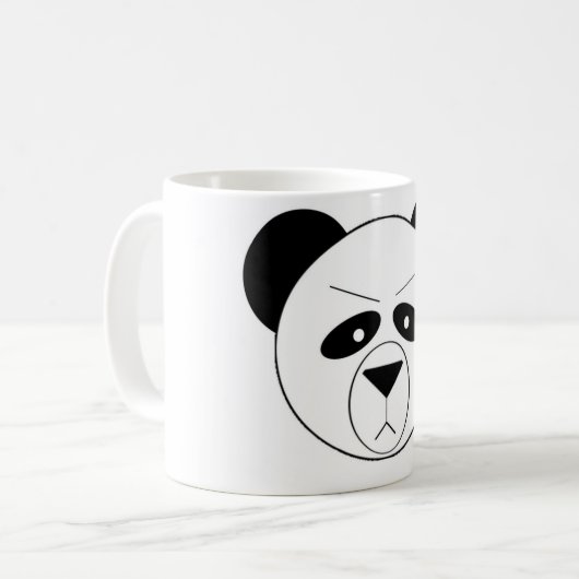 Mürrischer Panda Kaffeetasse (Vorderseite Links)