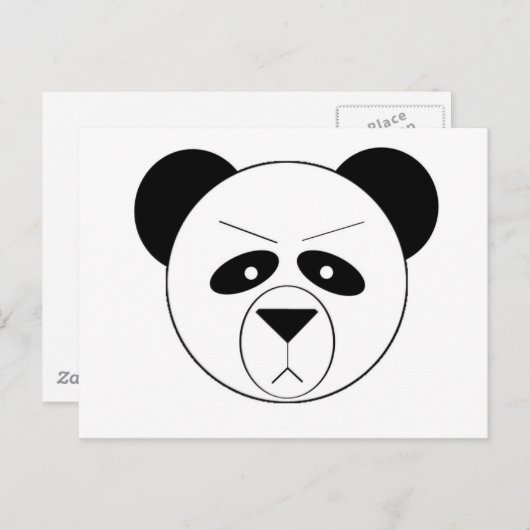 Mürrischer Panda Postkarte (Vorne/Hinten)