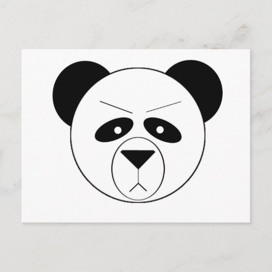 Mürrischer Panda Postkarte (Vorderseite)