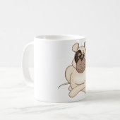 Mürrischer Pit Bull Becher Kaffeetasse (Vorderseite Links)