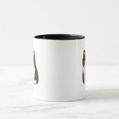 Mürrischer Schwarz-Weiß-Katzenbecher Tasse (Zentrum)