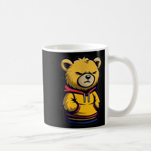 Mürrischer Teddybär sucht Jungen und Mädchen Kaffeetasse (Rechts)