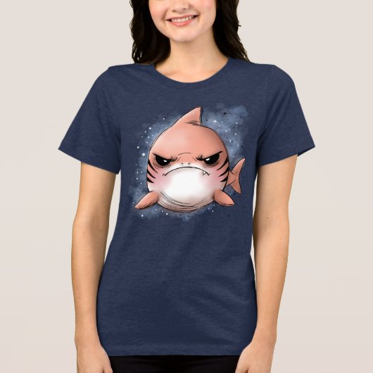 Mürrischer Tigershark Tri-Blend Shirt (Vorderseite)