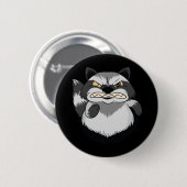 Mürrischer Waschbär Button (Vorne & Hinten)