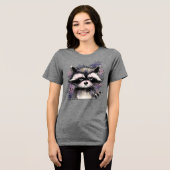 Mürrischer Waschbär Tri-Blend Shirt (Vorderseite voll)