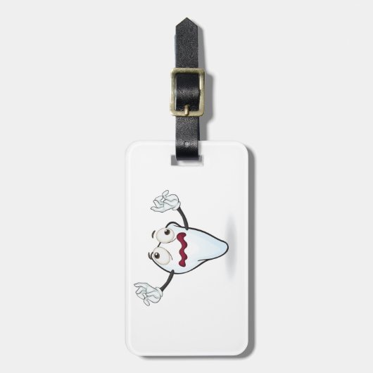 Mürrischer Zahn Gepäckanhänger (Vorderseite vertikal)