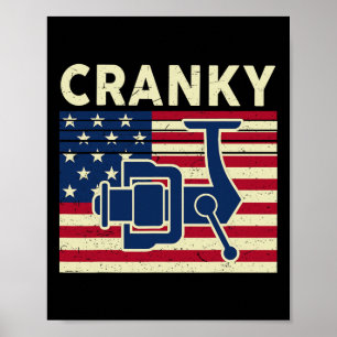 Mürrisches Angel-Shirt 4. Juli USA-Flagge Lustig B Poster