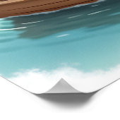 Mürrisches Capybara beim Fischen in seinem Boot - Poster (Ecke)