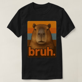 Mürrisches Capybara „bruh“ Meme – Lustiges Retro-T T-Shirt