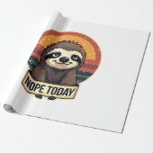 Mürrisches Faultier Vintage Lustiges Retro-Shirt-D Geschenkpapier (Ungerollt)