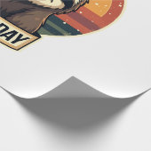 Mürrisches Faultier Vintage Lustiges Retro-Shirt-D Geschenkpapier (Ecke)