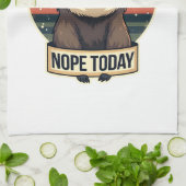 Mürrisches Faultier Vintage Lustiges Retro-Shirt-D Geschirrtuch (Gefaltet)