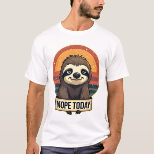 Mürrisches Faultier Vintage Lustiges Retro-Shirt-D T-Shirt