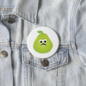 Mürrisches Flauschiges Birnengesicht Lustiger Fruc Button (Beispiel)