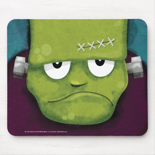 Mürrisches Frankenstein Halloween Mousepads (Vorne)