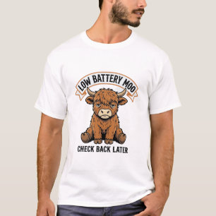 Mürrisches Highland-Rind Lustiges Offline-Stimmung T-Shirt