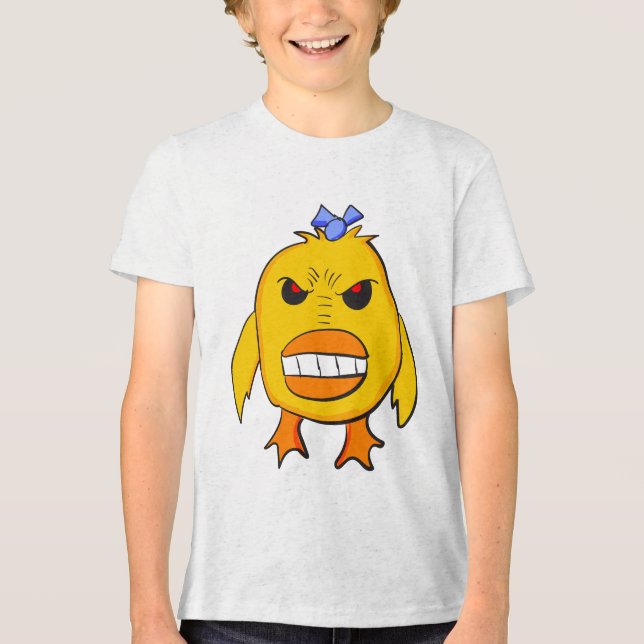 Mürrisches Huhn Tri-Blend Shirt (Vorderseite)