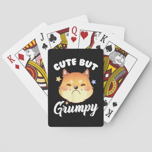 Mürrisches Kätzchen Verärgert Schmollend Katze Spielkarten (Rückseite)