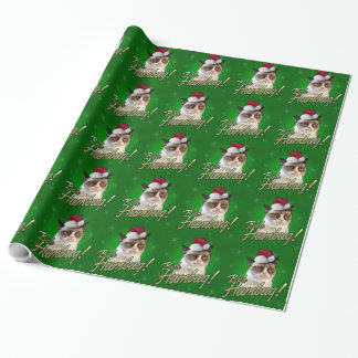 Mürrisches Katze Bah Humbug-Packpapier Geschenkpapier