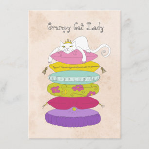 Mürrisches Katzendamen-Geburtstags-Party lädt ein Einladung