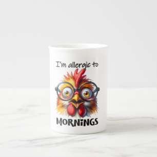 Mürrisches Morgenhuhn Porzellantasse