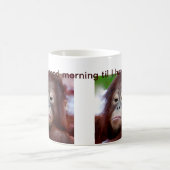 Mürrisches Orang-Utan Tier-Gesicht Kaffeetasse (Mittel)