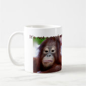 Mürrisches Orang-Utan Tier-Gesicht Kaffeetasse (Links)