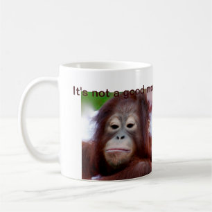 Mürrisches Orang-Utan Tier-Gesicht Kaffeetasse