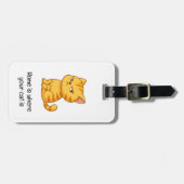 Mürrisches Orange Tabby-Kat Zitat Gepäckanhänger (Vorderseite horizontal)