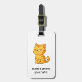 Mürrisches Orange Tabby-Kat Zitat Gepäckanhänger (Vorderseite vertikal)