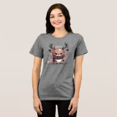 Mürrisches Rentier Tri-Blend Shirt (Vorderseite voll)