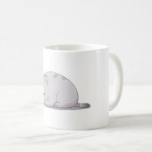 Mürrisches Schlafkatzen-Kawaii-Design Kaffeetasse (VorderseiteRechts)