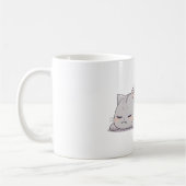 Mürrisches Schlafkatzen-Kawaii-Design Kaffeetasse (Links)