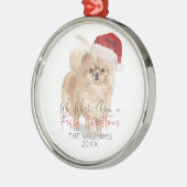 MURRY CHRISTMAS Santa Dog Personalisiert Ornament Aus Metall (Links)