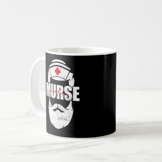 Murse Funny Murse Male Nurse Man Kaffeetasse (Vorderseite Links)