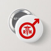 Murse männliches Krankenschwester-Symbol Button (Vorne & Hinten)