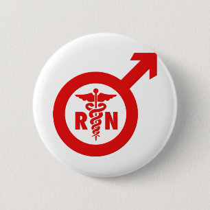 Murse männliches Krankenschwester-Symbol Button