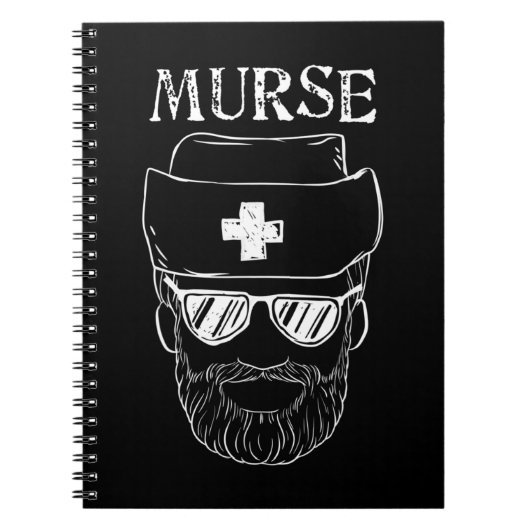 Murse Nurse Man Funny Tshirt Geschenk für männlich Notizblock (Vorderseite)
