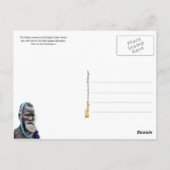 Mursi Frau mit Lippenplatte und Karikatur Postkarte (Rückseite)