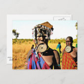 Mursi people (Mun) Postkarte (Vorne/Hinten)