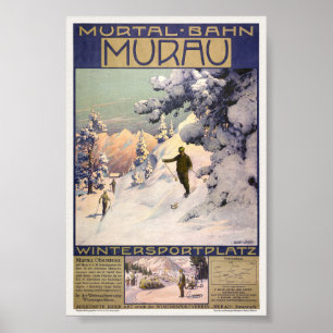 Murtalbahn Murau Österreich Vintage Poster 1907