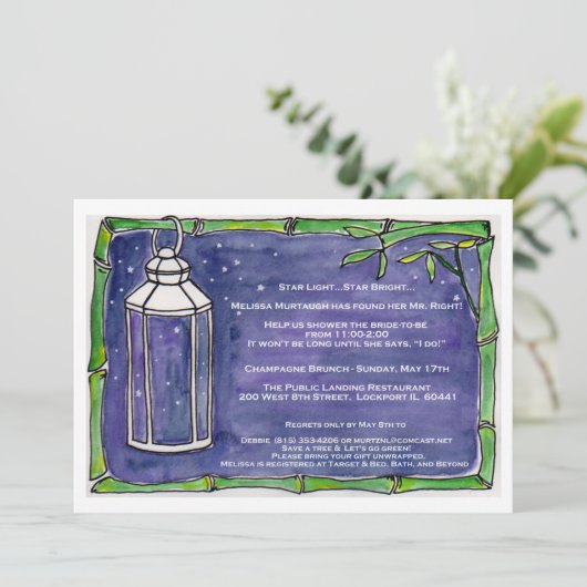 Murtaugh Champagne Brunch Einladung (Stehend Vorderseite)