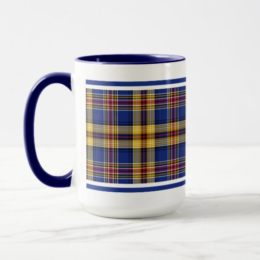 Murtaugh Tartan Blue und Gold Irish Kariert Tasse (Links)