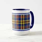 Murtaugh Tartan Blue und Gold Irish Kariert Tasse (VorderseiteRechts)